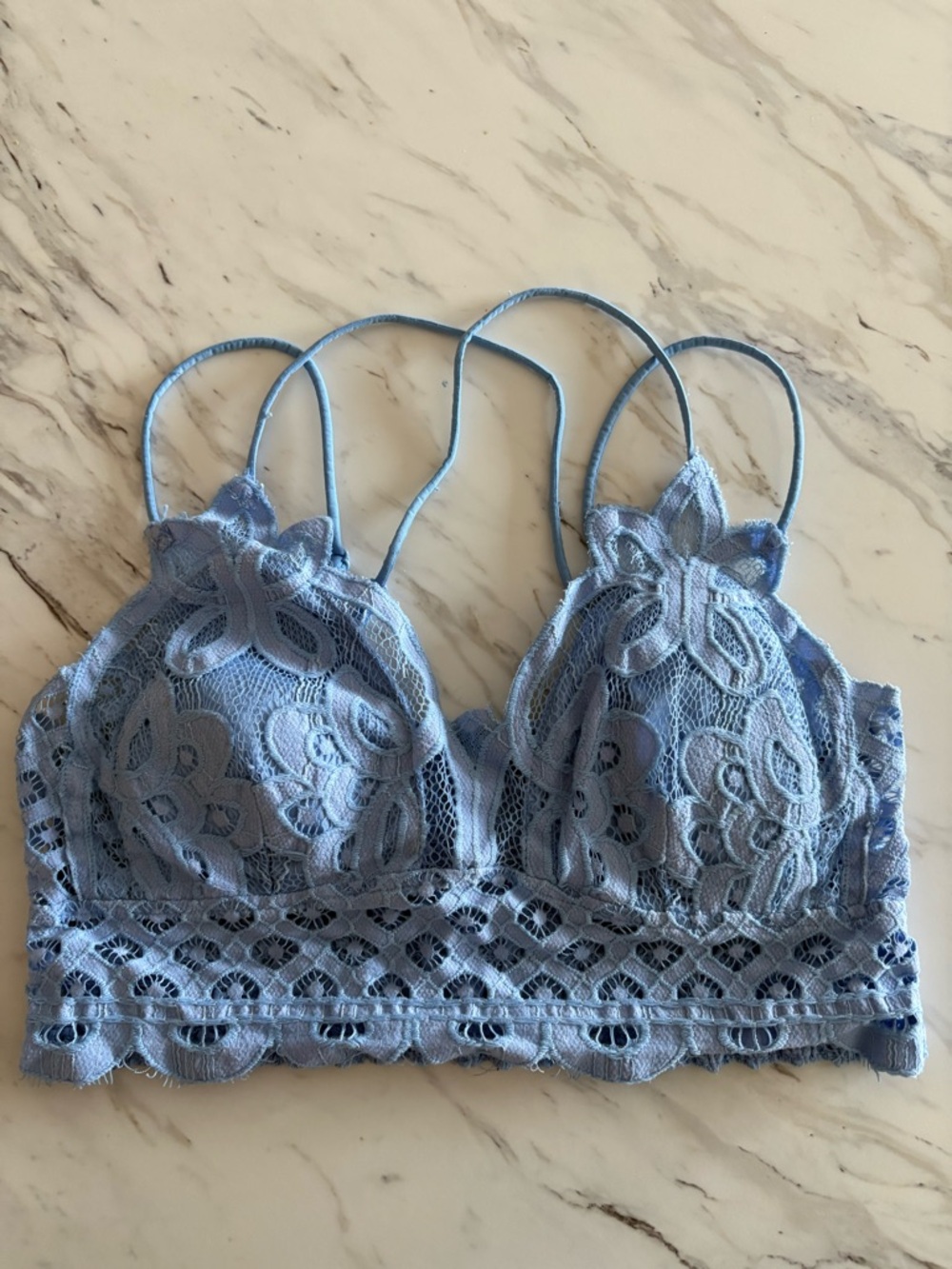 Zenana Light Blue Lace Bralette